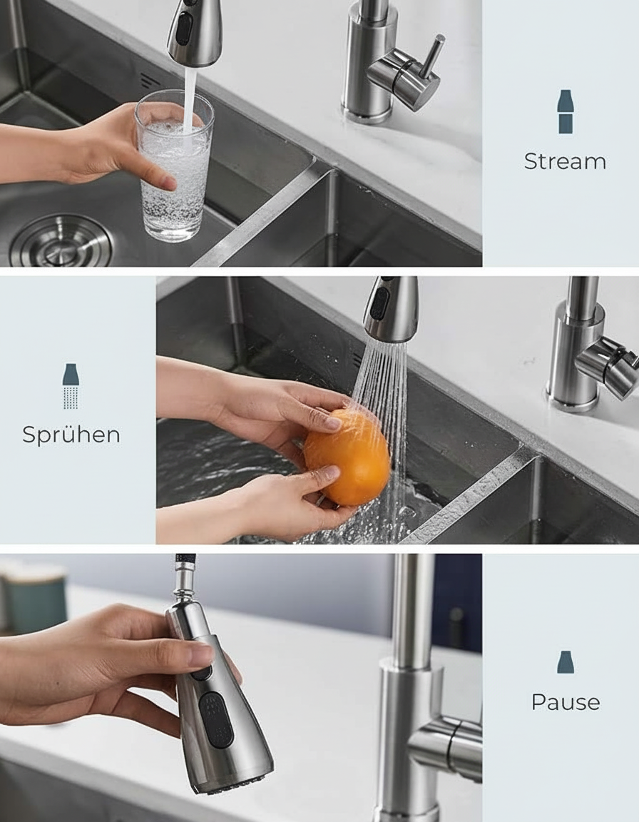 Wave_Kuechenarmatur_Schwarz_Ausziehbare_Armatur_mit_Brause_360_Drehbereich_Edelstahl_304