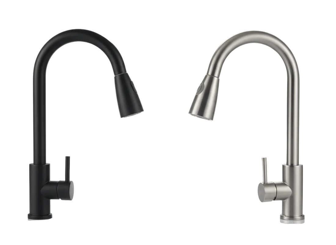 Wave Küchenarmatur – Ausziehbare Armatur mit Brause, 360° Drehbereich & Edelstahl 304