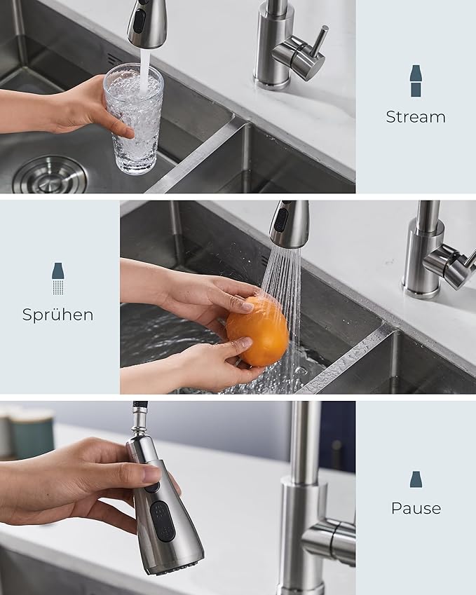 Wave_Kuechenarmatur_Schwarz_Ausziehbare_Armatur_mit_Brause_360_Drehbereich_Edelstahl_304