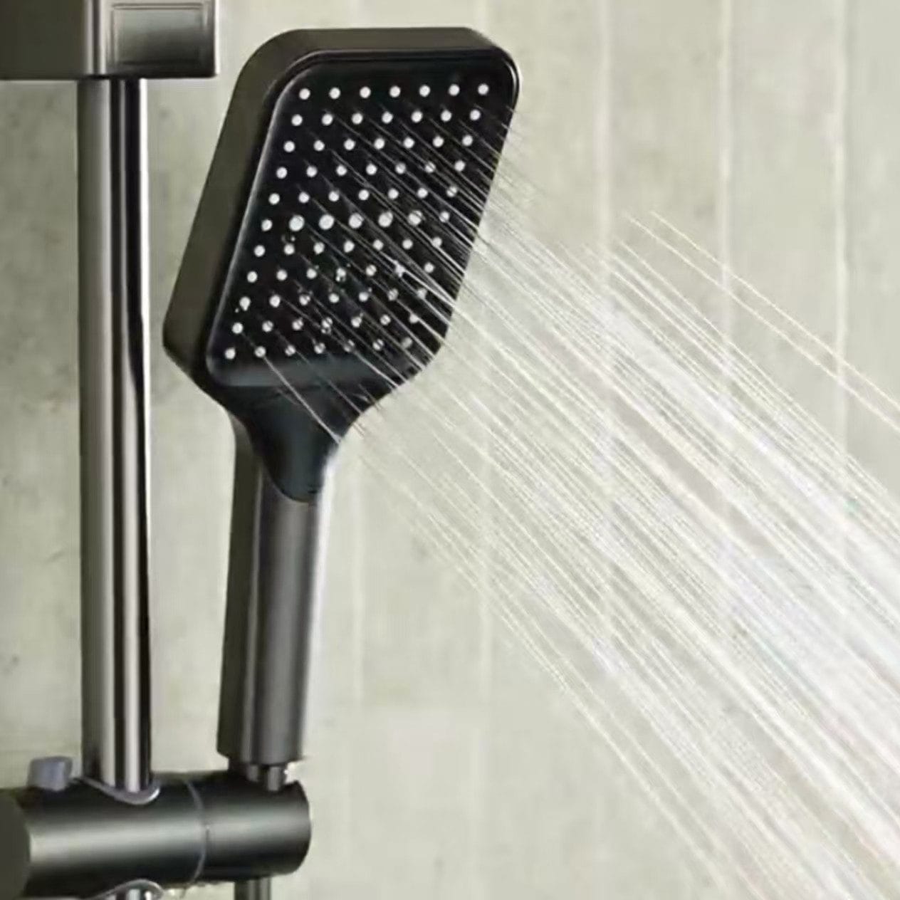 Faizee Home Hydroniq Duschsystem mit Thermostat – Regendusche, Handbrause & höhenverstellbare Duschstange