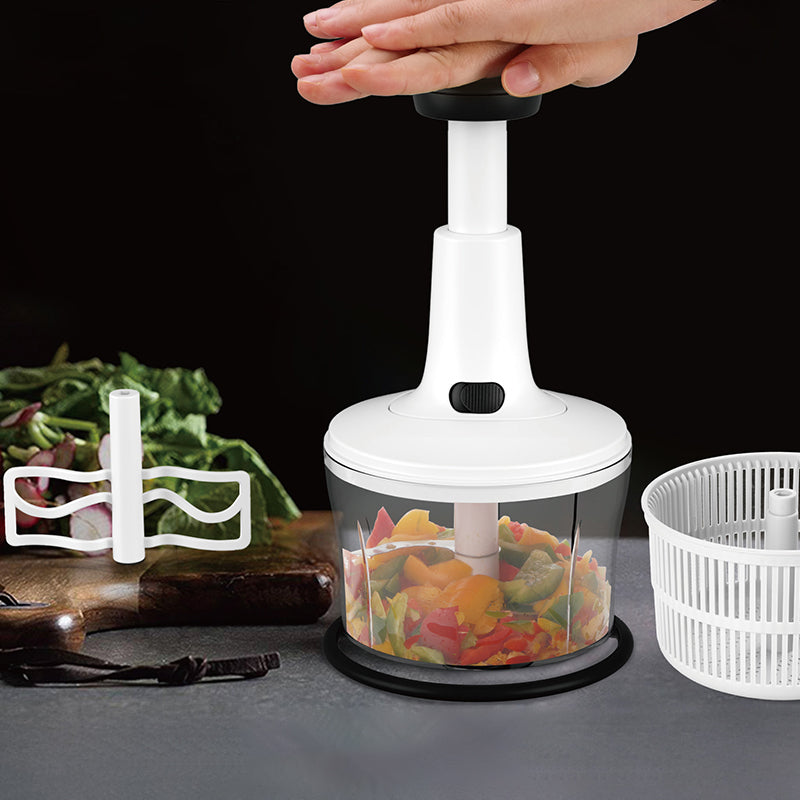 Faizee Home Chopmaster Multifunktions-Gemüseschneider – Schneiden, Hacken, Mischen & Abtropfen