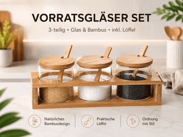 Gewürzdosen-Set aus Bambus – stilvolle Aufbewahrung für die moderne Küche