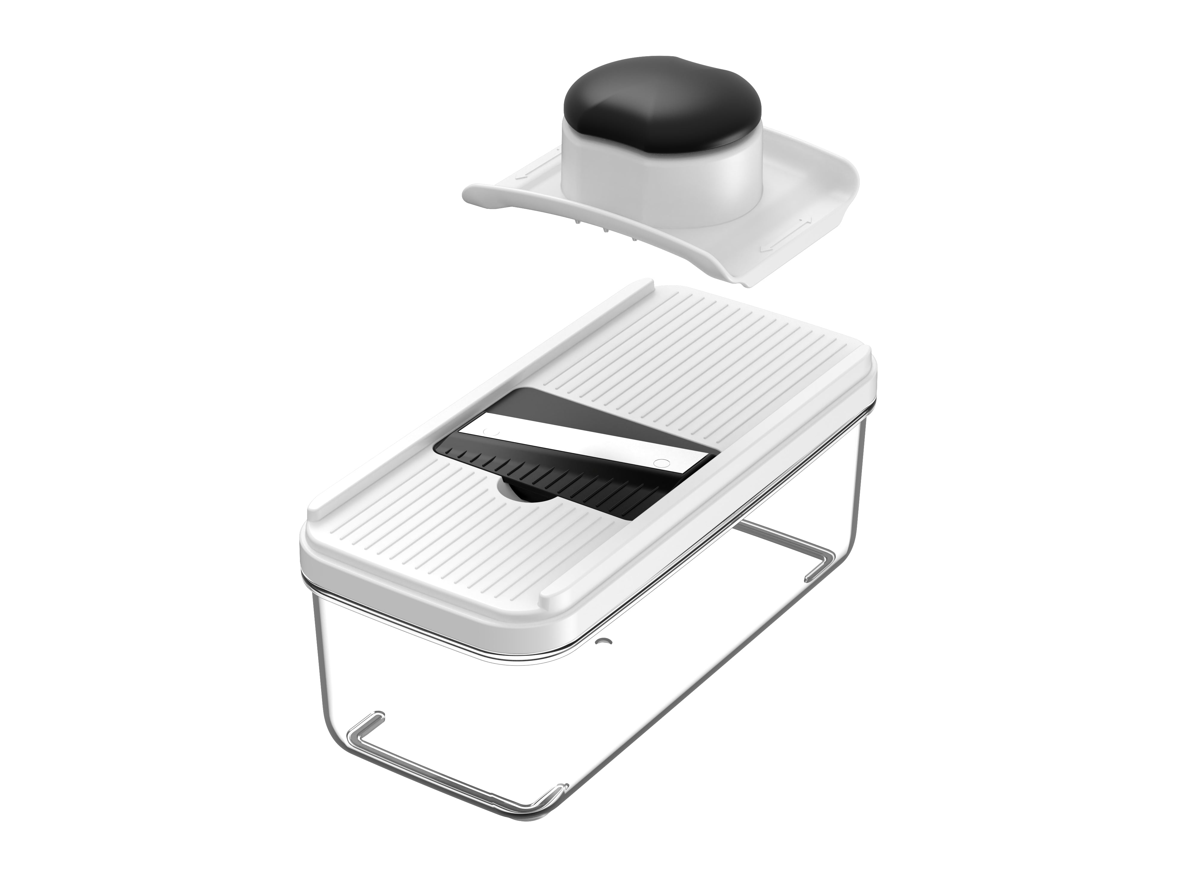 Faizee Home Prime Slice Gemüseschneider – 5 Edelstahlklingen – Schneiden, Reiben & Raspeln – Mit Auffangbehälter