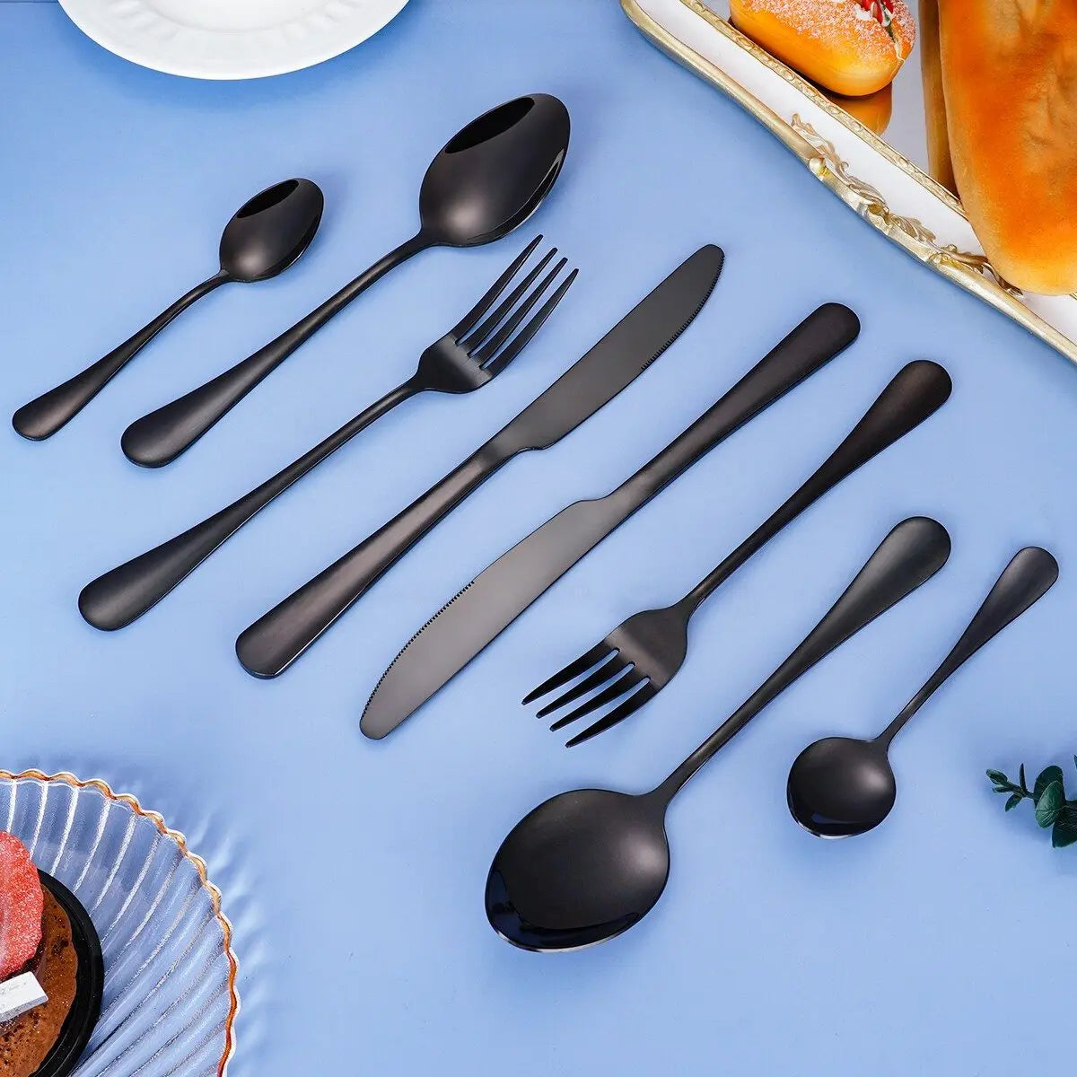 Faizee Home 24-teiliges Besteckset für 6 Personen – Edelstahl, 5 Farben & Geschenkbox
