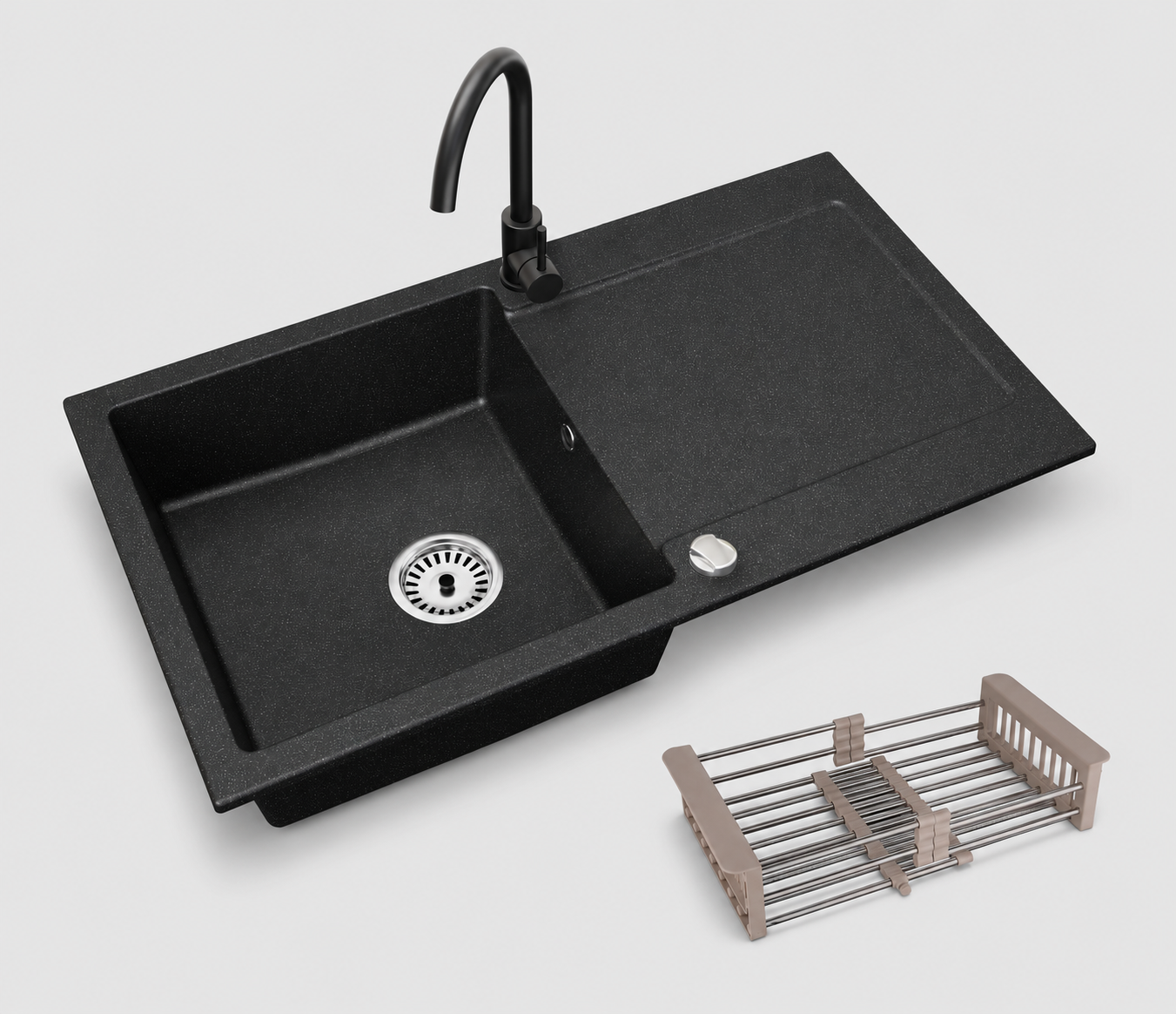 Granitspüle Element mit Armatur und wählbares Extra