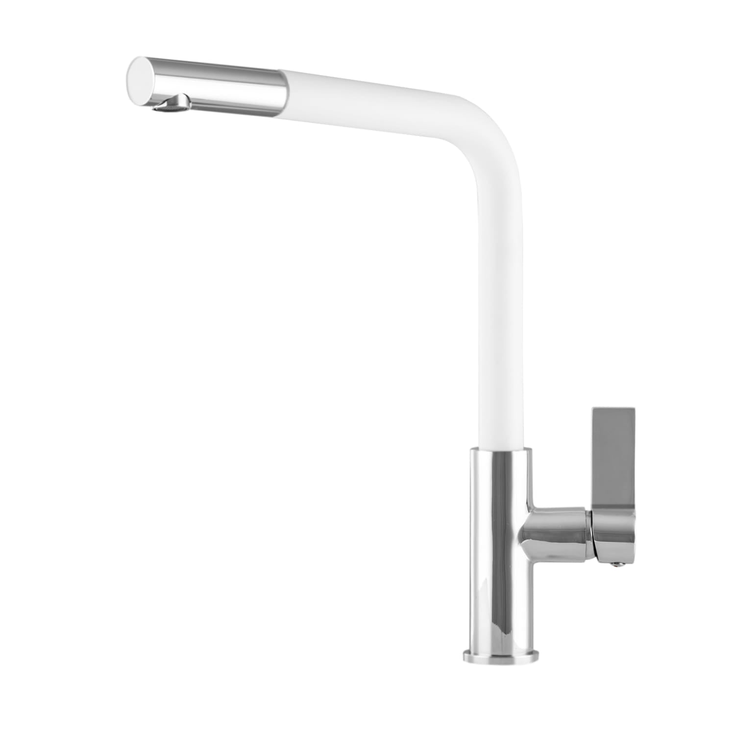 Granitspüle 48x50 Weiß + Armatur + Siphon