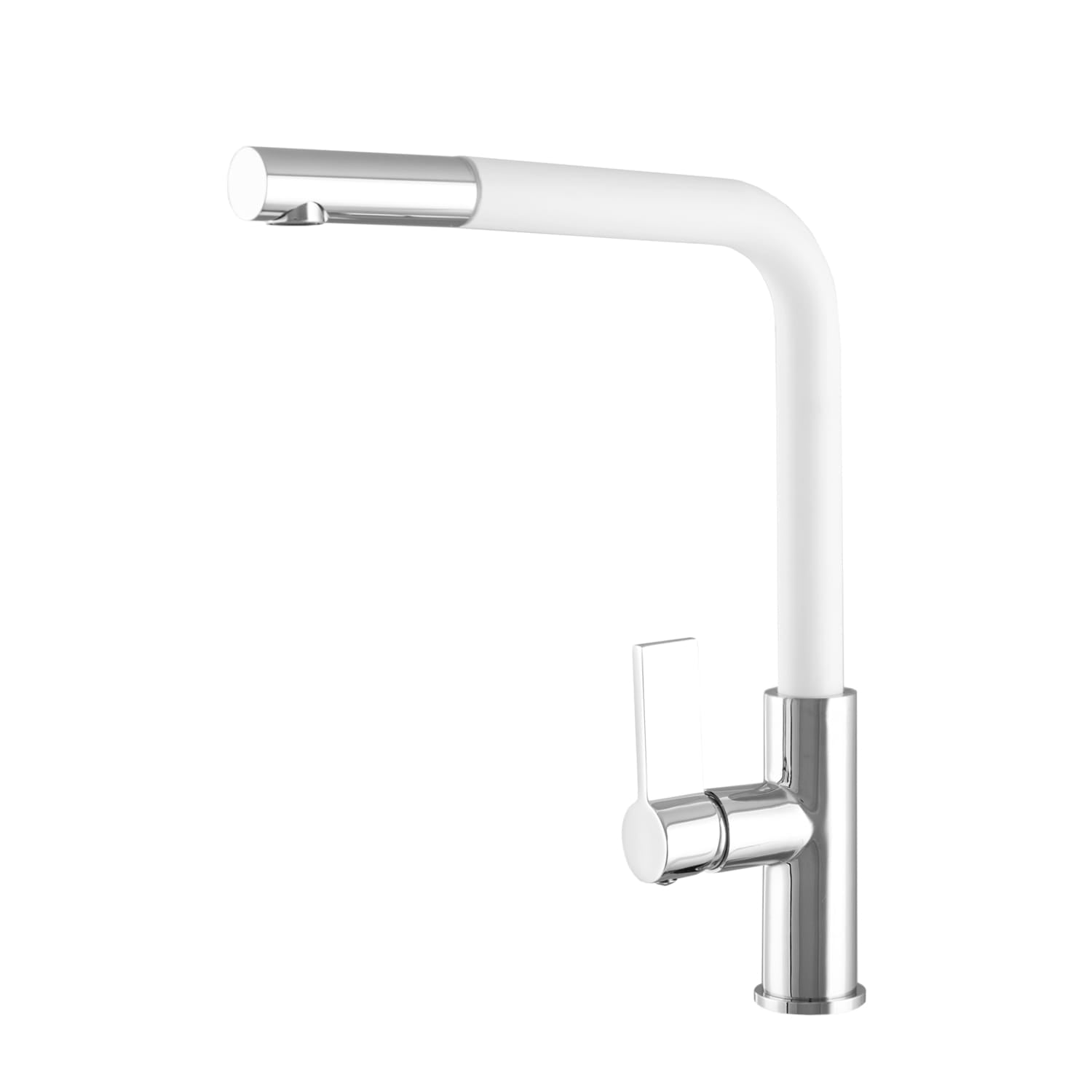 Granitspüle 48x50 Weiß + Armatur + Siphon