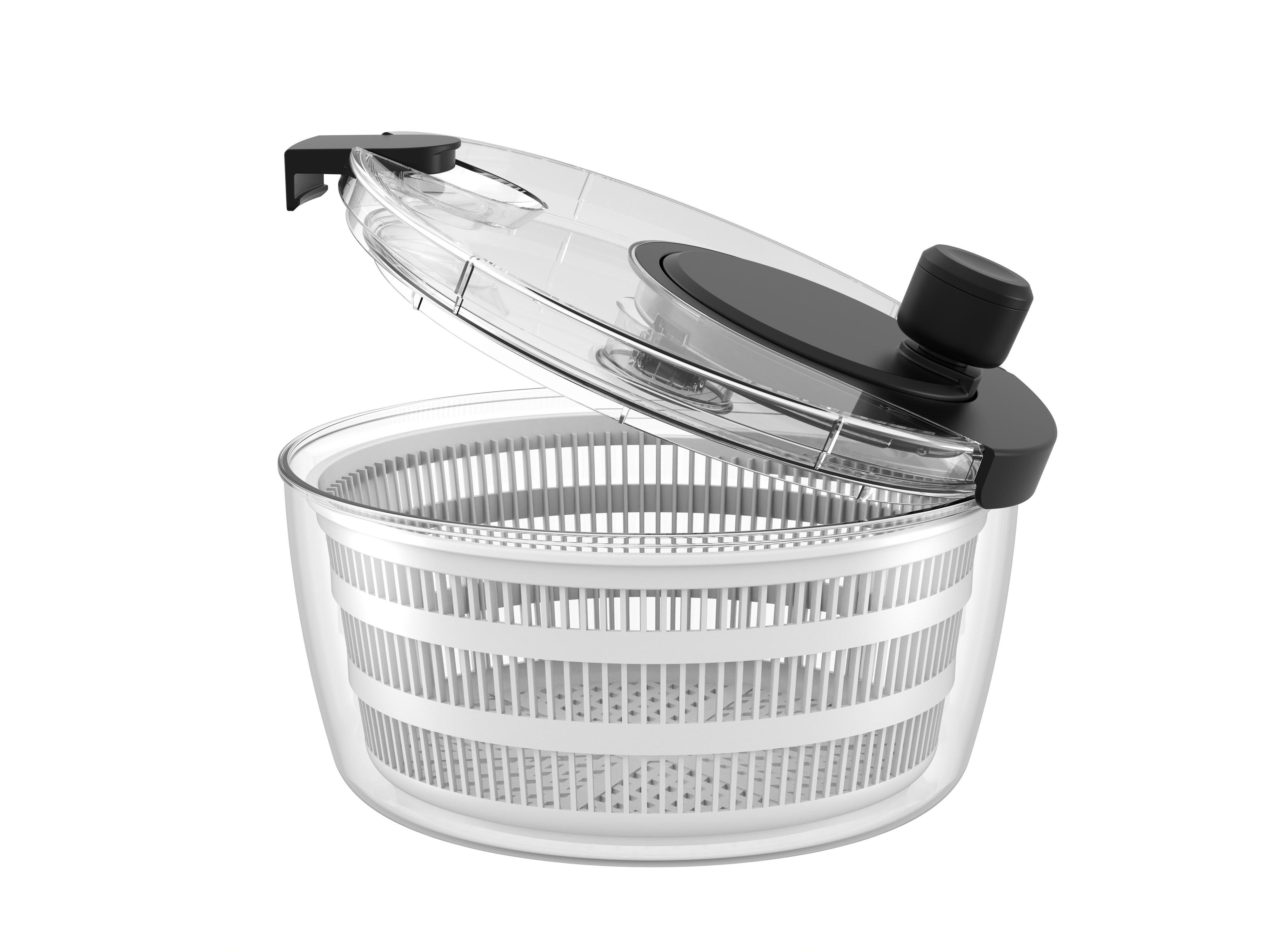 Faizee Home FreshFlow Salatschleuder – Manuell mit Drehknauf – Rutschfest & Spülmaschinengeeignet