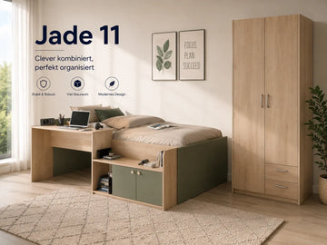 Parisot Jade 11 Jugendzimmer-Set 2-tlg. mit Hochbett & Kleiderschrank