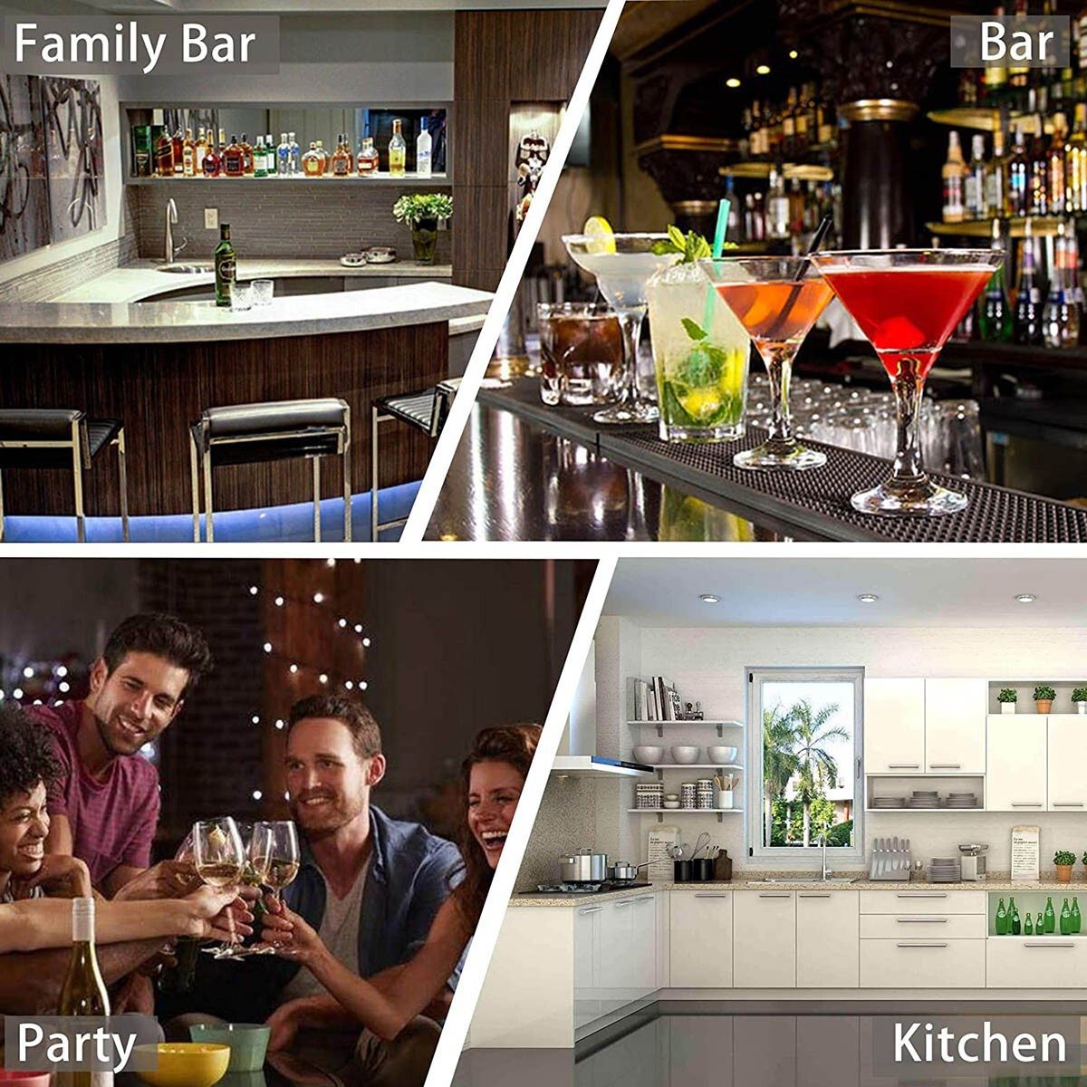 Faizee Home Cocktail-Set Edelstahl 7-tlg. oder 11-tlg. mit Shaker & Barzubehör