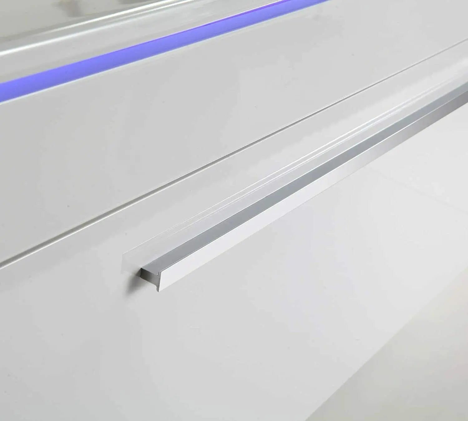 Faizee Home Badmöbelset 90 cm Hochglanz inkl. Keramik-Waschbecken, LED-Spiegel & vormontiertem Unterschrank