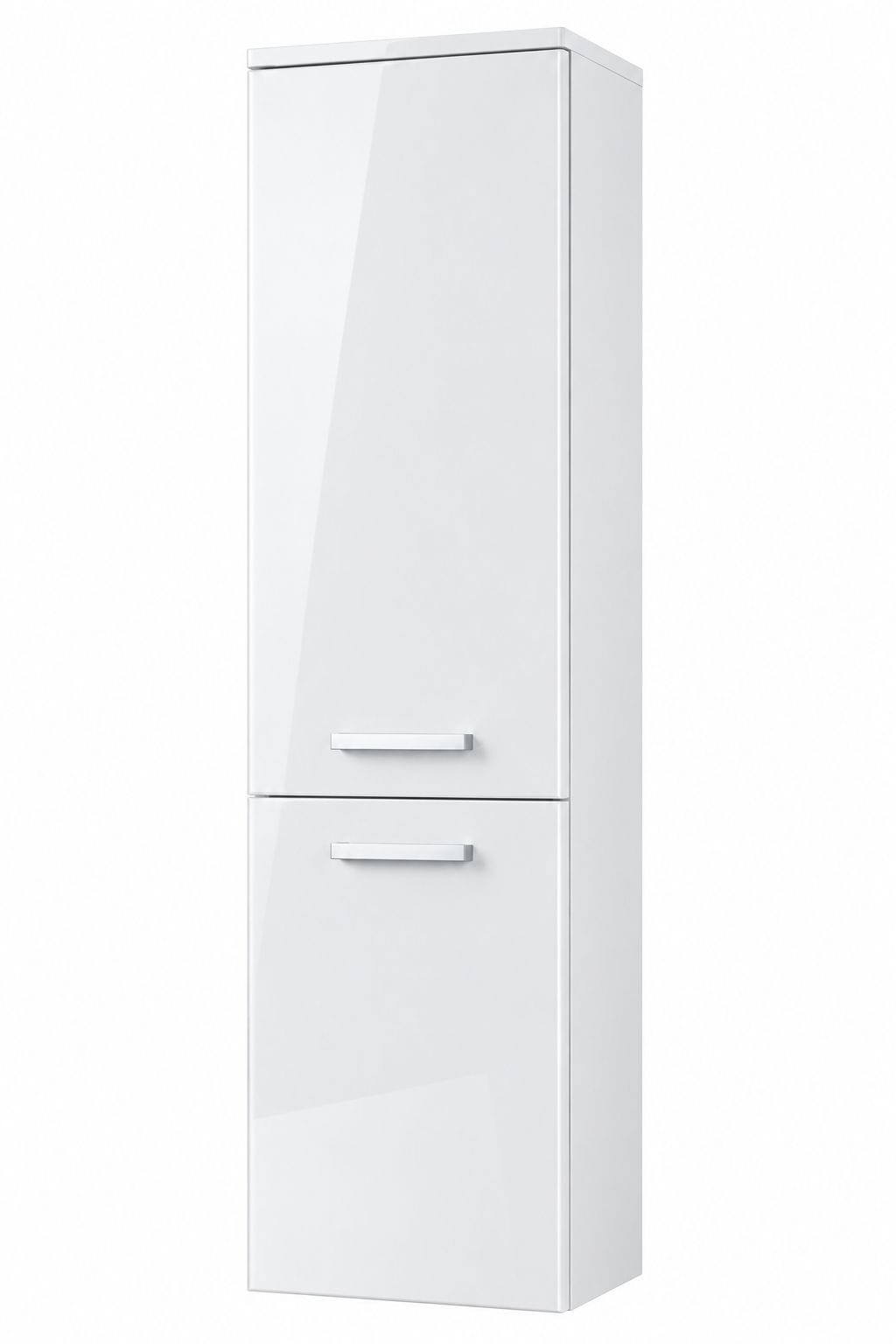 Faizee Home Badmöbelset 60 cm Hochglanz inkl. Keramik-Waschbecken, LED-Spiegel & Soft-Close