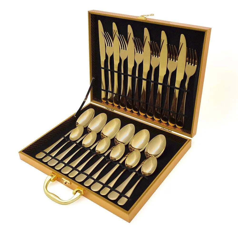 Faizee Home Besteck-Set aus Edelstahl – 5 Farben, spülmaschinengeeignet & mit Geschenkbox