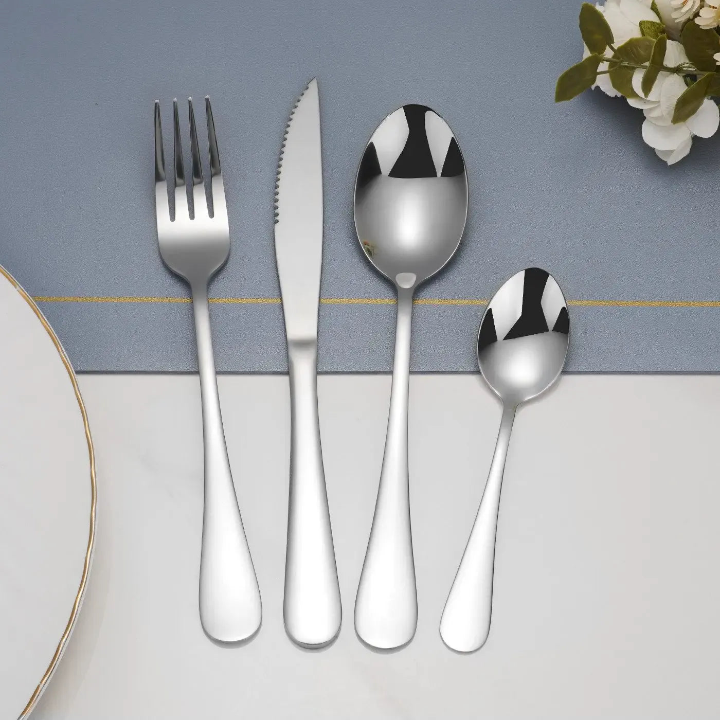 Faizee Home Besteck-Set aus Edelstahl – 5 Farben, spülmaschinengeeignet & mit Geschenkbox