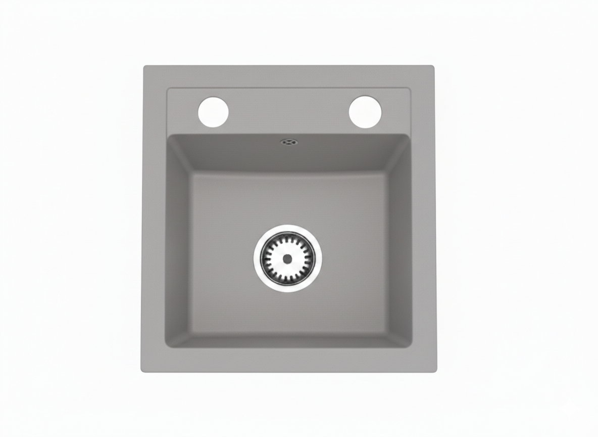 Faizee Home Compact Granitspüle 41x44 cm – Einbauspüle für kleine Küchen