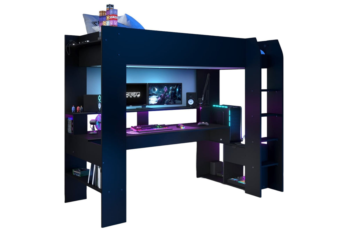 Parisot Online 1 Gaming-Hochbett 90x200 cm mit LED & USB