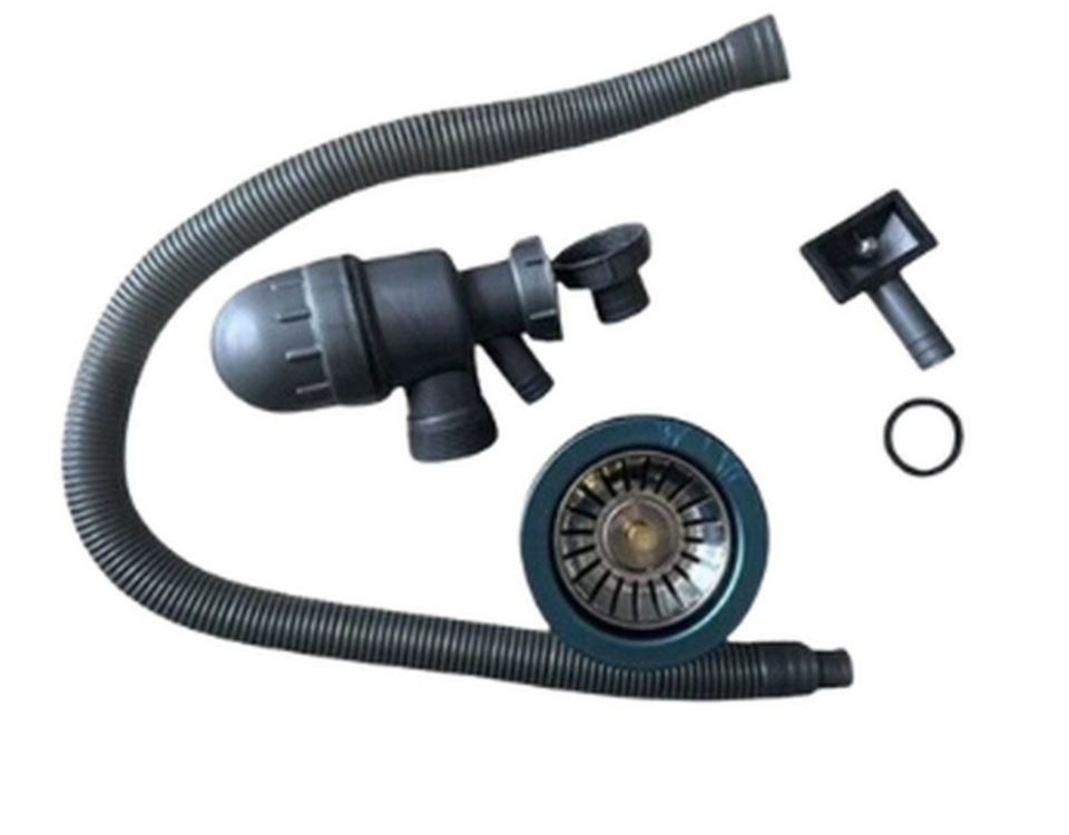 Faizee Home Edelstahlspüle mit Abtropffläche – Mit Siphon & Abfluss-System – Ohne Armatur