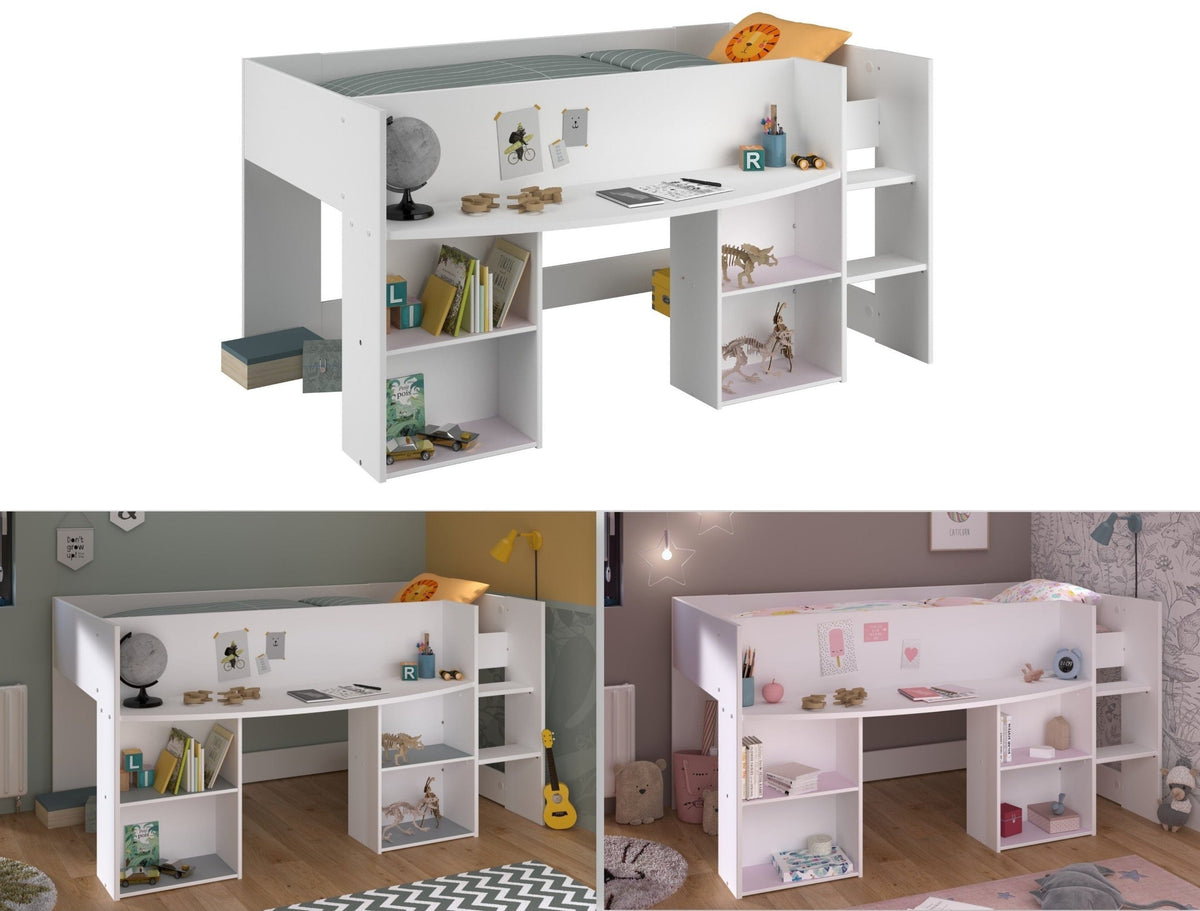 Parisot Pirouette 1 Hochbett mit Schreibtisch 90x200 cm