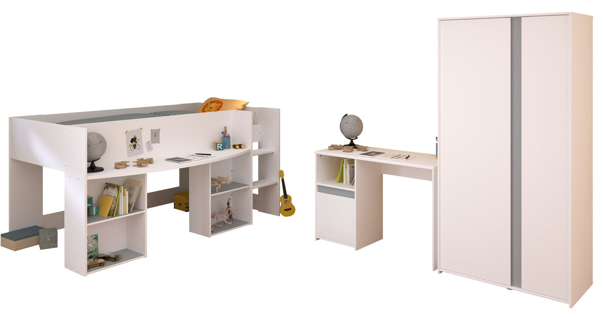 Parisot Pirouette 13 Jugendzimmer-Set 3-tlg. mit Hochbett