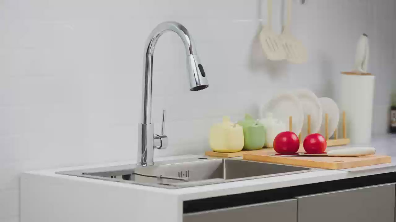 Wave_Kuechenarmatur_Schwarz_Ausziehbare_Armatur_mit_Brause_360_Drehbereich_Edelstahl_304