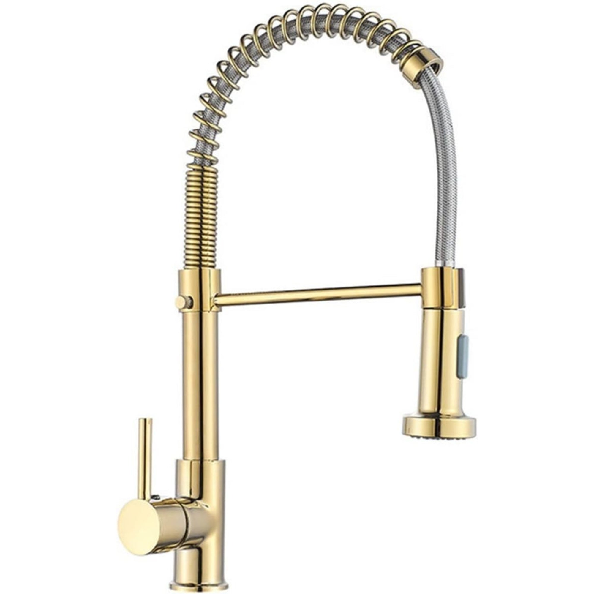 Spiral Küchenarmatur Schwarz, Gold oder Silber – Profi-Armatur mit Ausziehbrause, 360° Drehung & Messingkörper