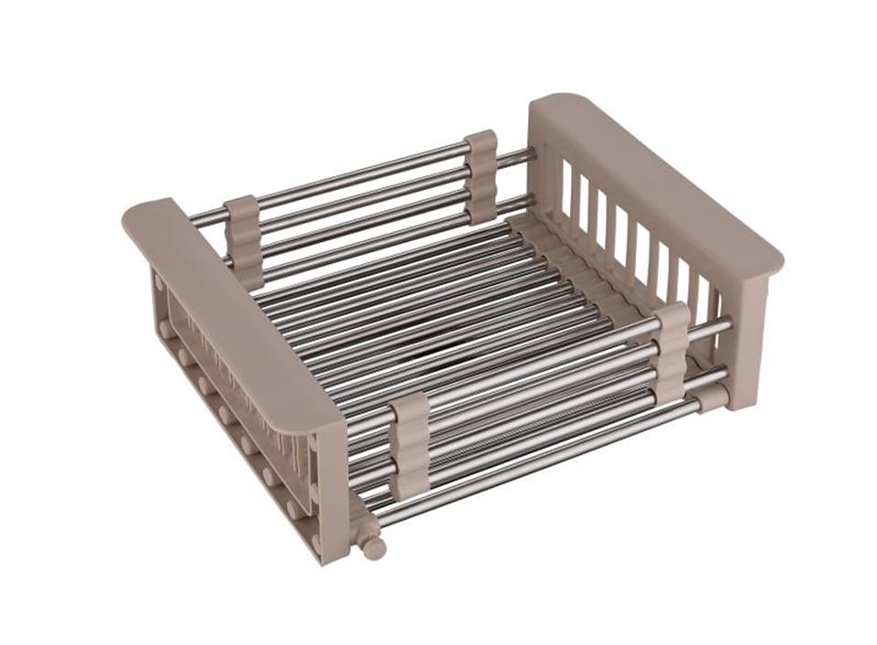 Faizee Home Teleskop-Abtropfgestell – Ausziehbar 30,5–45 cm – Edelstahl & Kunststoff