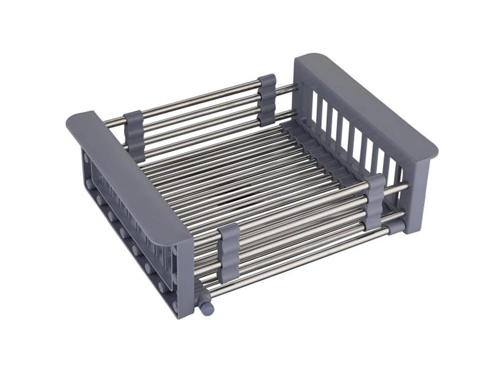 Faizee Home Teleskop-Abtropfgestell – Ausziehbar 30,5–45 cm – Edelstahl & Kunststoff