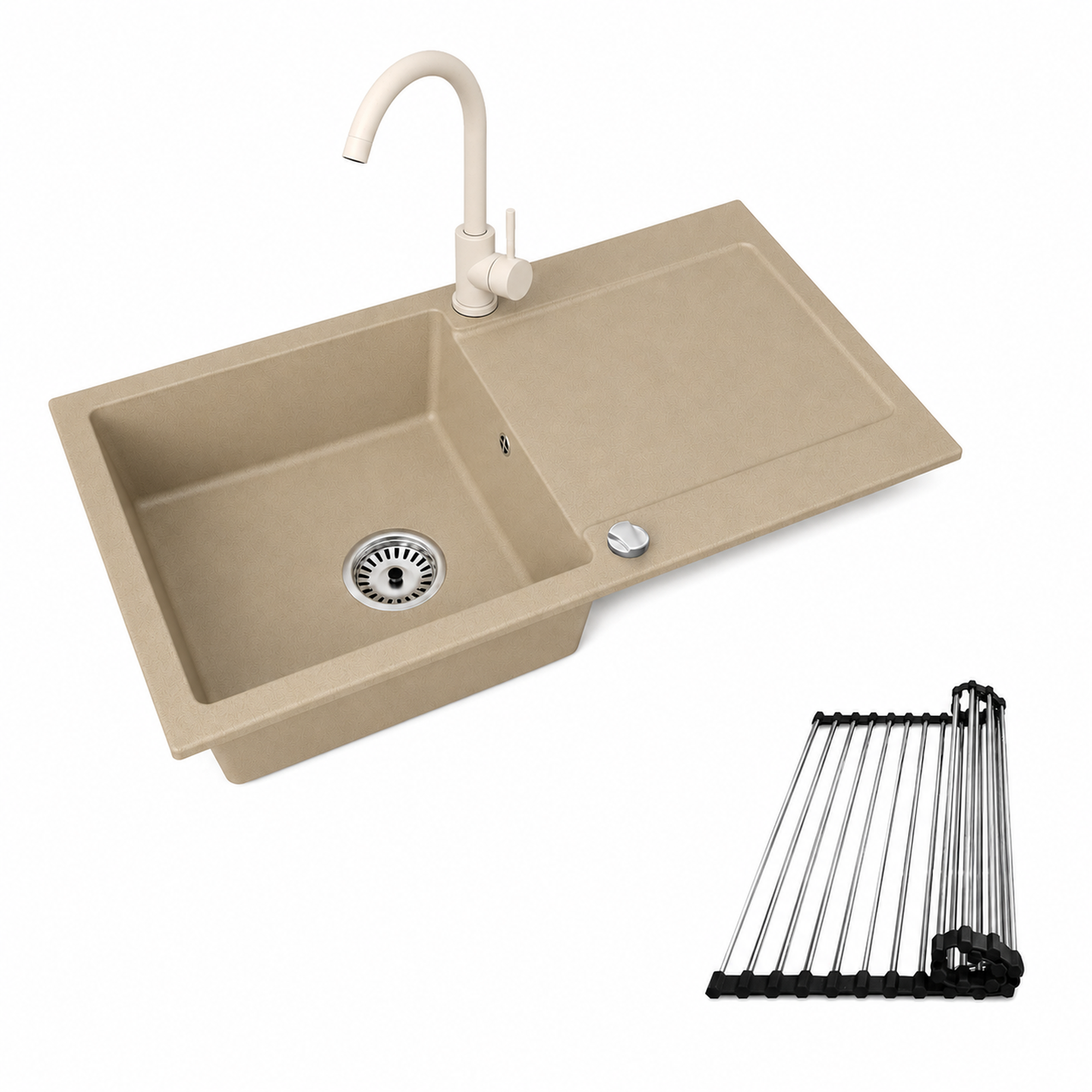 Granitspüle Element mit Armatur und wählbares Extra