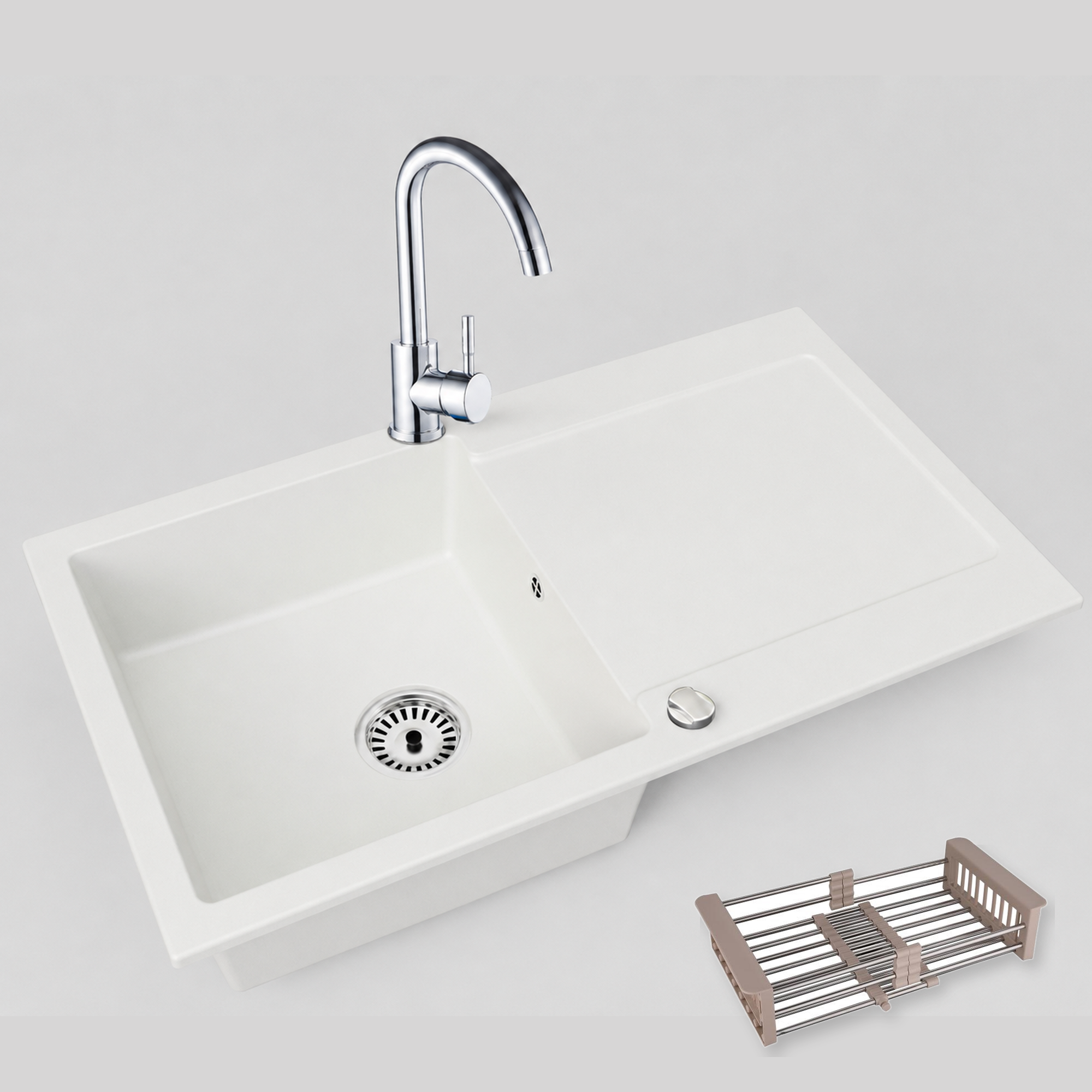 Granitspüle Element mit Armatur und wählbares Extra
