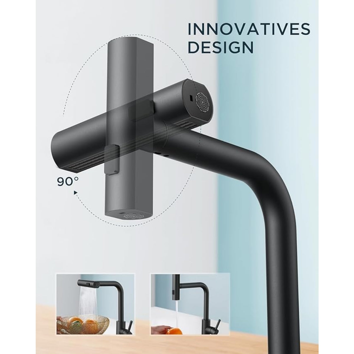 Granitspüle 100x50 cm – 1,5 Becken mit Abtropffläche beidseitig montierbar, inkl. Armatur & Siphon-Set