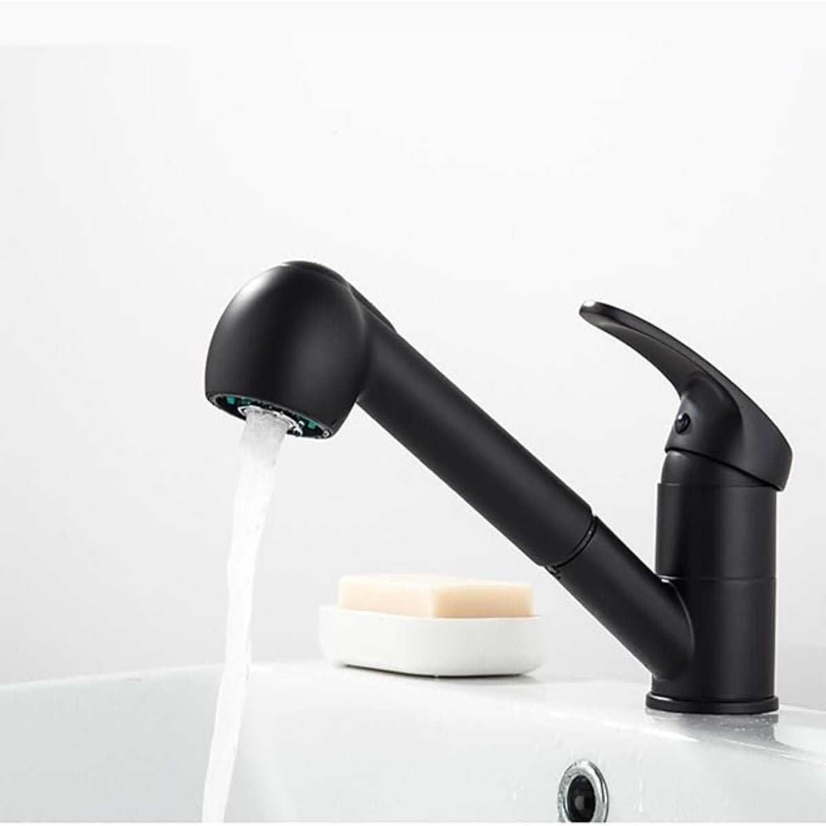 Granitspüle 100x50 cm – 1,5 Becken mit Abtropffläche beidseitig montierbar, inkl. Armatur & Siphon-Set