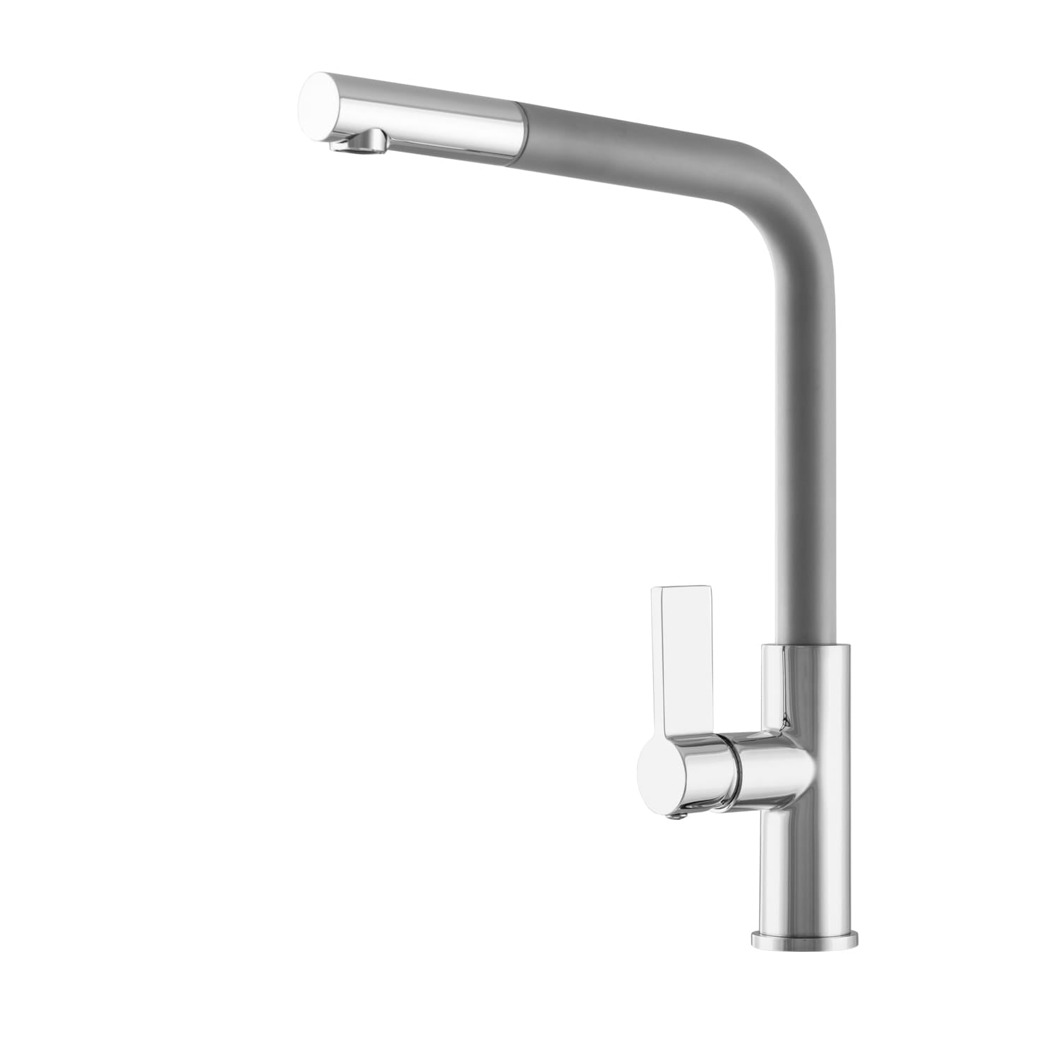 Granitspüle 48x50 Grau + Armatur + Siphon