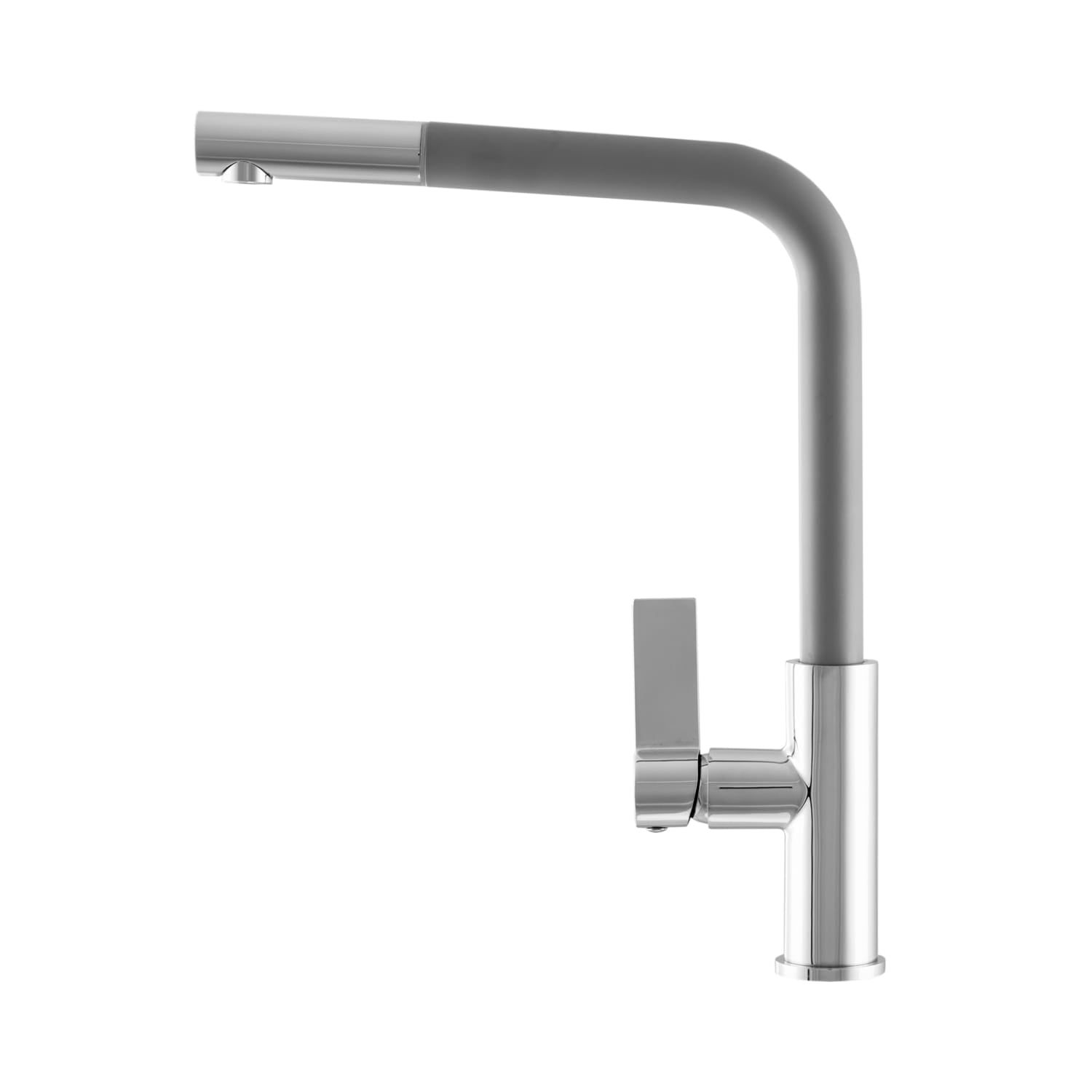 Granitspüle 48x50 Grau + Armatur + Siphon