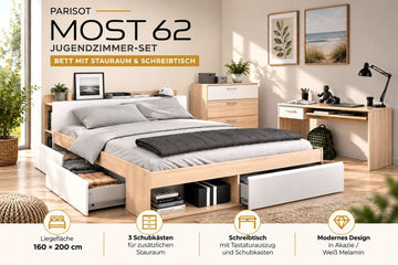 Parisot Most 62 Jugendzimmer Set 2-tlg mit Bett 160 cm