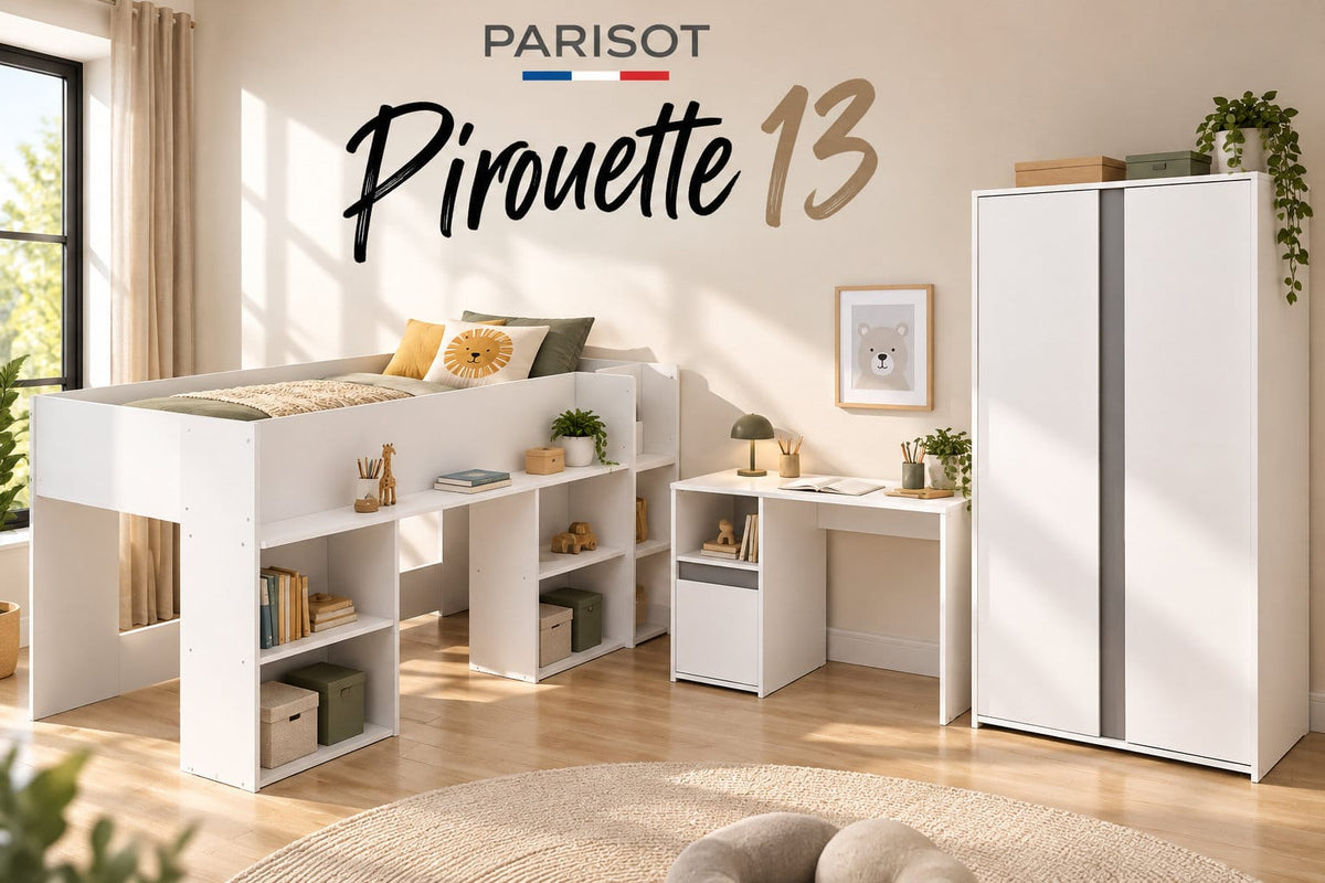 Parisot Pirouette 13 Jugendzimmer-Set 3-tlg. mit Hochbett